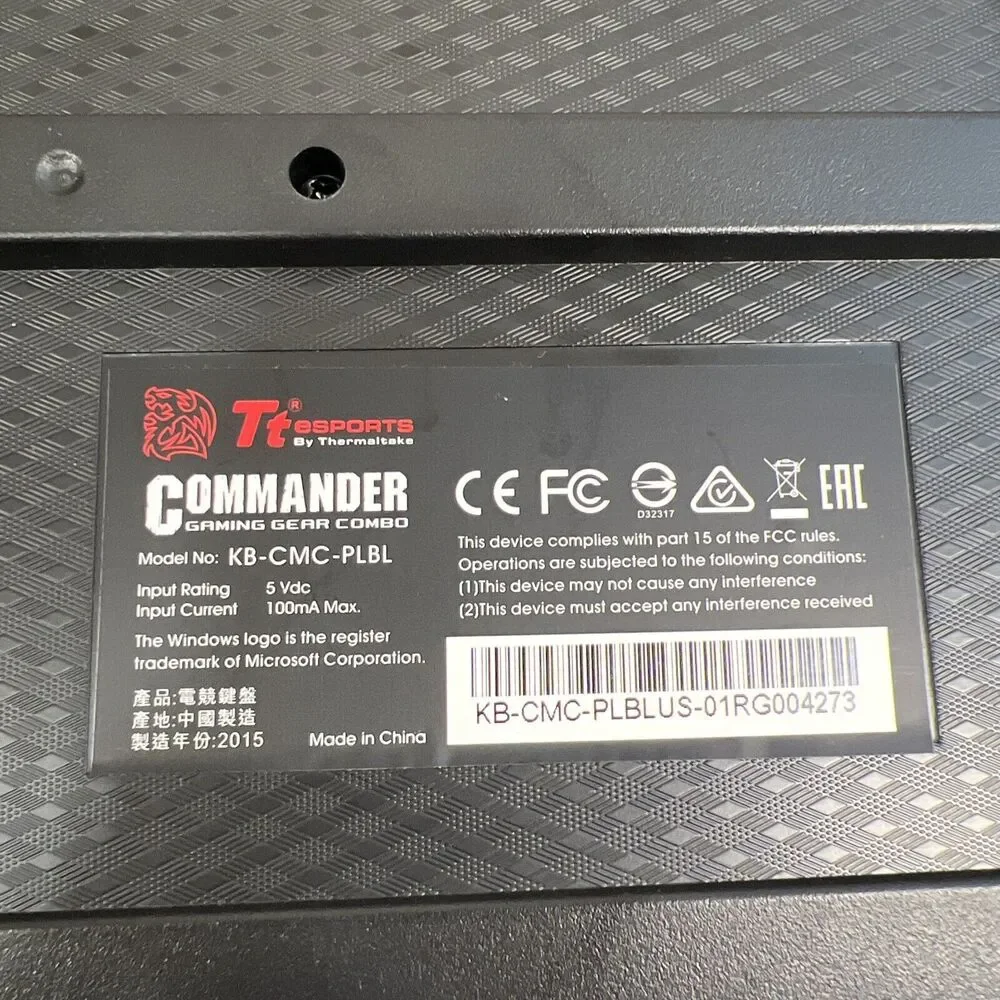 Tt Esports Keyboard Model‎ KB-CMC-PLBL Gold And Black Missing Foot